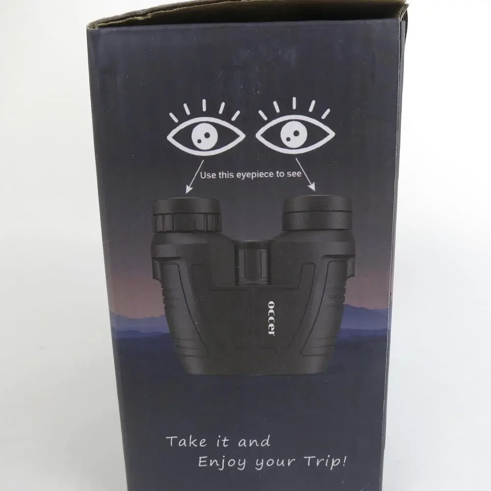 Occer 12x25 Compact Low Light Vision Binoculars - Black